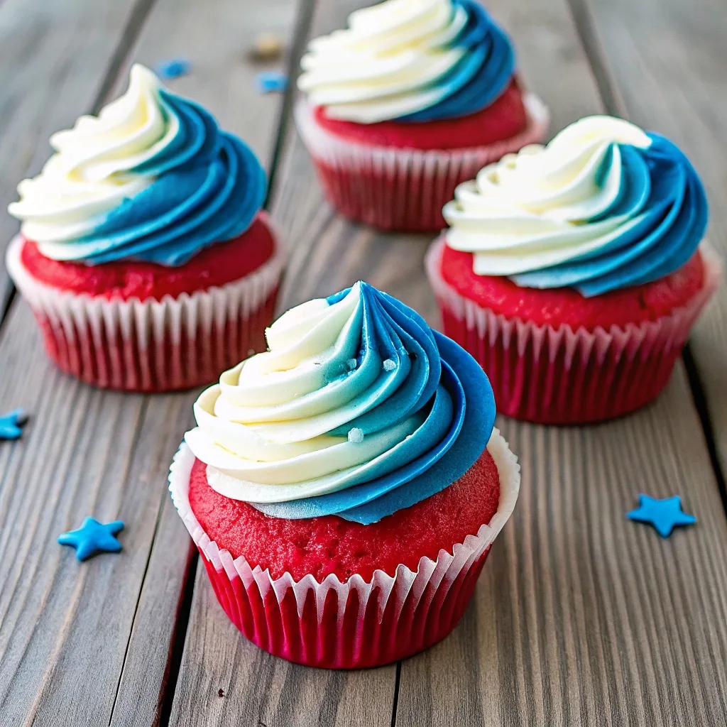 Red White Blue Cupcakes: The Best Patriotic Treat for Any Celebration Red White Blue Cupcakes Red White Blue Cupcakes on rustic table