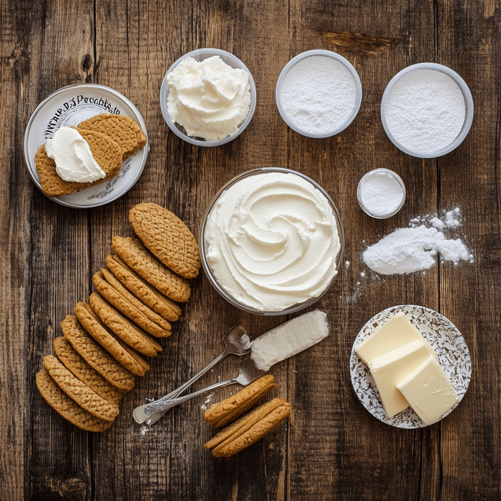 ingredients for no bake biscoff cheesecake