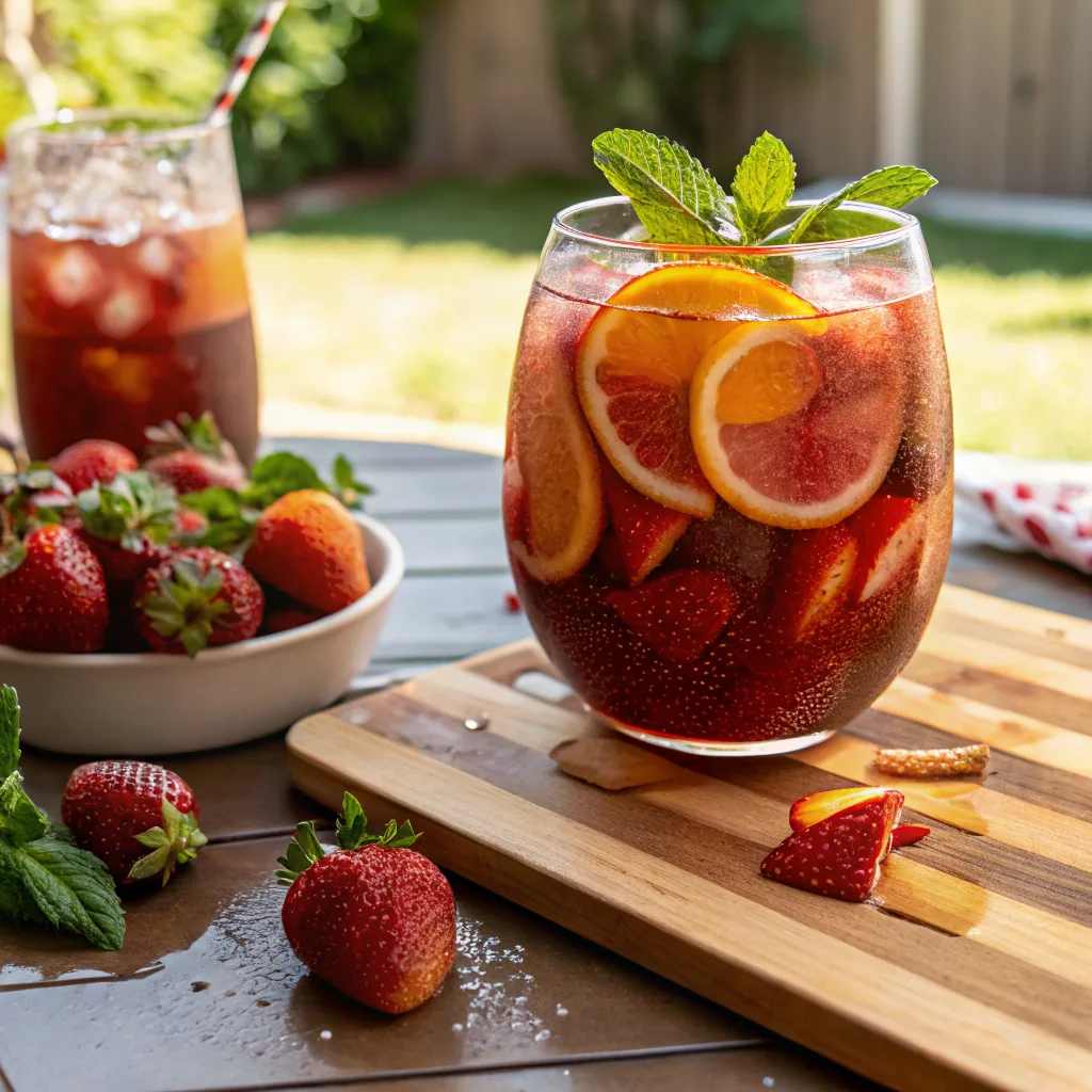 Strawberry Sangria: The Best Fruity Refreshment You’ll Ever Sip Strawberry Sangria Served Strawberry Sangria in chilled glasses
