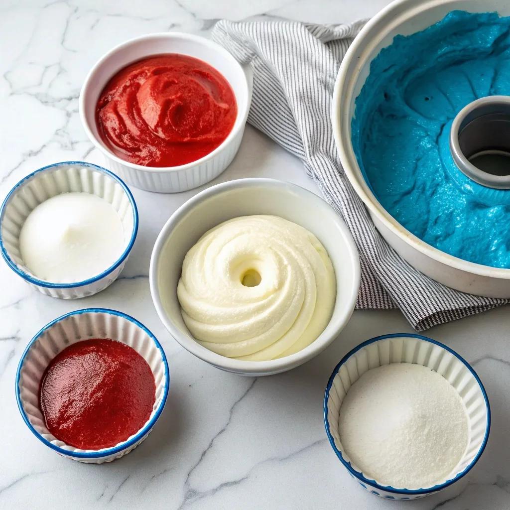 Red White Blue Bundt Cake – The Ultimate Patriotic Dessert Guide Red White Blue Bundt Cake red white blue cake ingredients with colorful batter