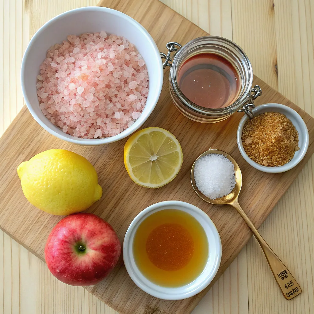 Pink Salt Trick 2025: The Simple Recipe for Weight Loss Recipe for Pink Salt Trick pink salt detox recipe 2025 ingredients flat lay